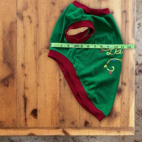 Dog Christmas Holiday Green Shirt Lets Get Lit Sz M/L - Picture 6 of 7